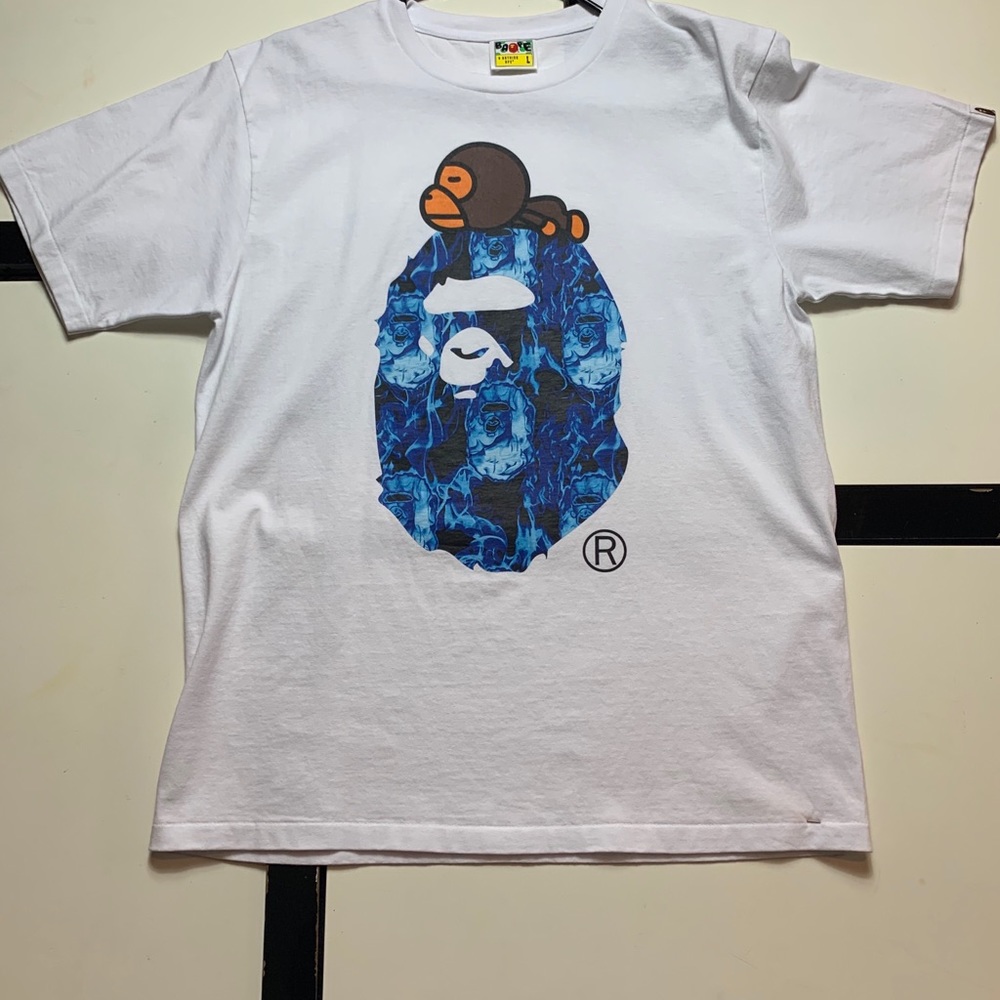 BAPE Baby milo blue flames